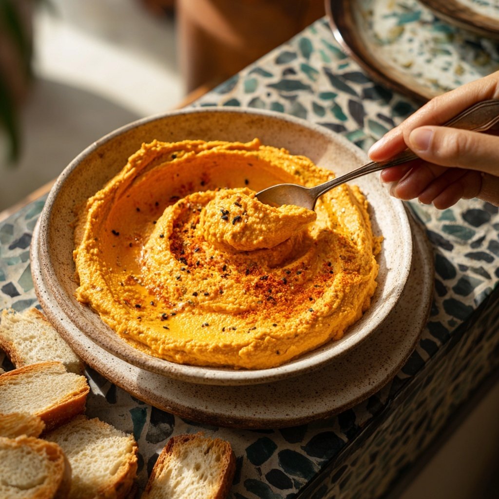 Healthy Lunch Roasted Carrot Hummus Bowl
