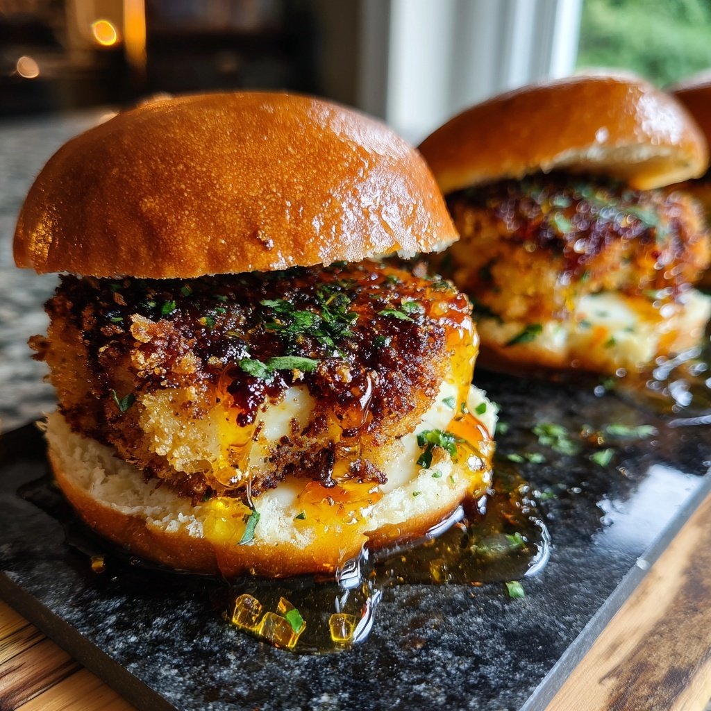Halloumi Sliders with Honey Drizzle