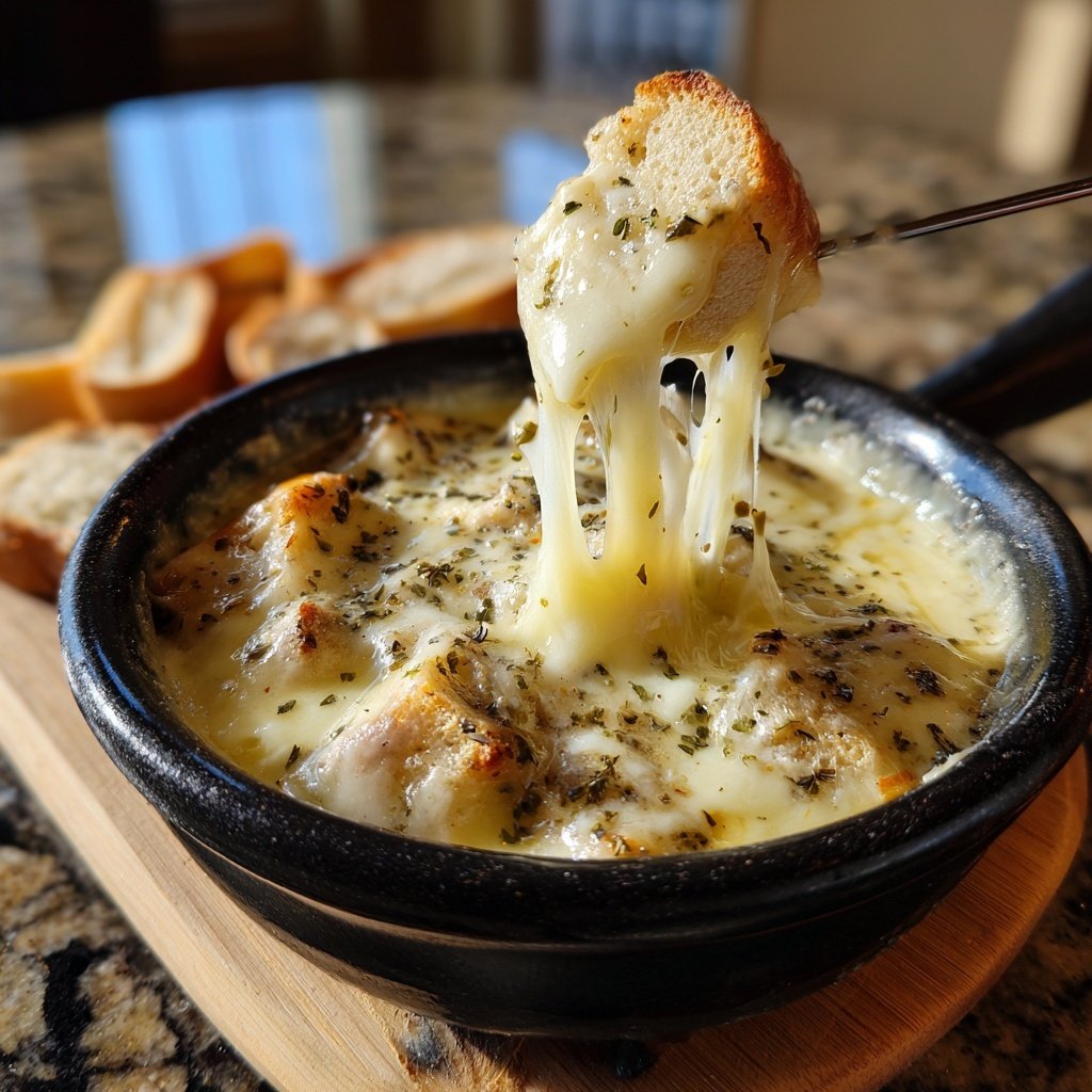 Fondue with Swiss Cheese and Nutmeg