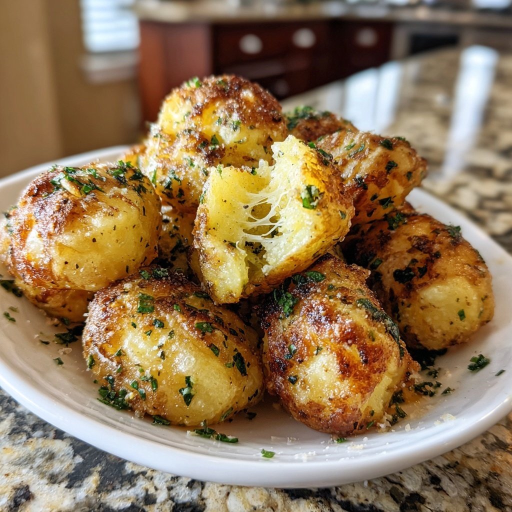 Super Bowl Garlic Herb Potato Bites