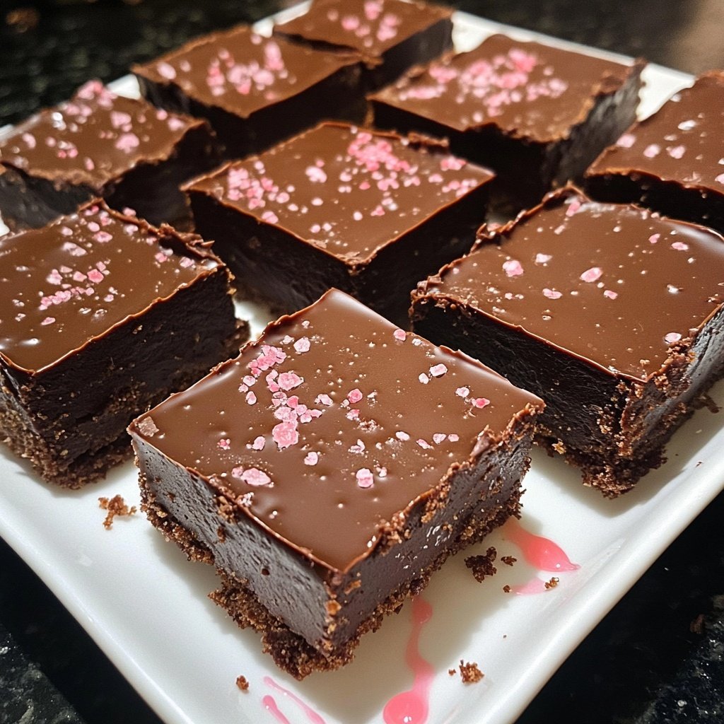 Valentines Treats Chocolate Fudge Squares