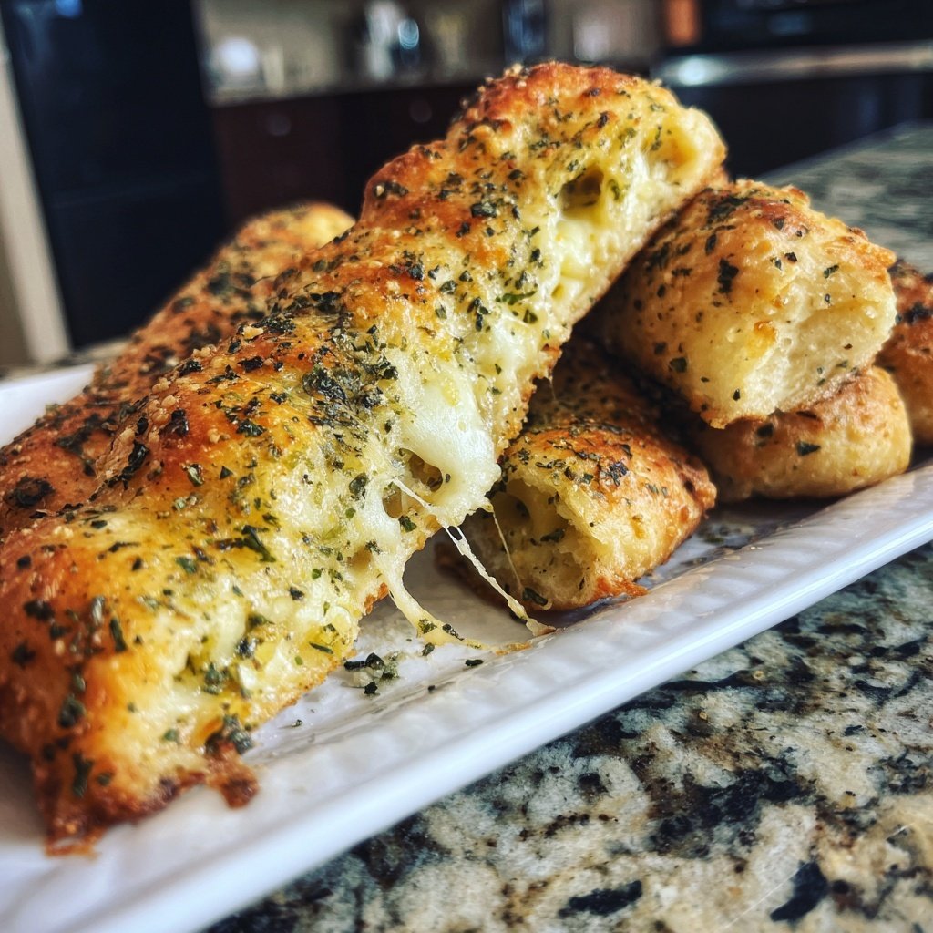 Super Bowl Party Food Cheesy Stuffed Breadsticks